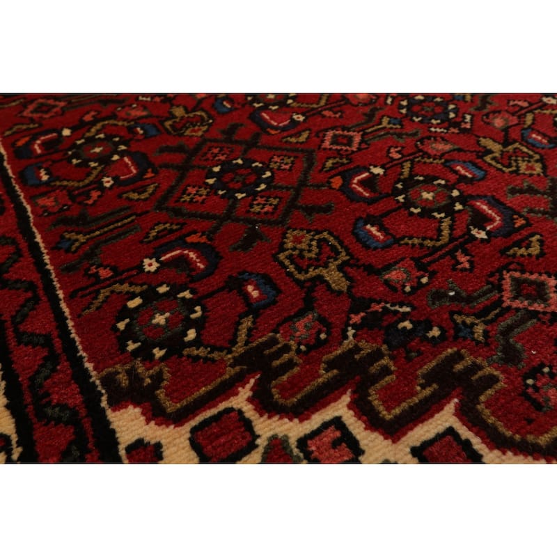 3'7''x5'3'' Hand Knotted Wool Rust Abadeh Traditional Rug - 3' 7'' x 5' 3''