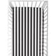 preview thumbnail 1 of 4, Sweet Jojo Designs Black and White Stripe Fitted Crib Sheet