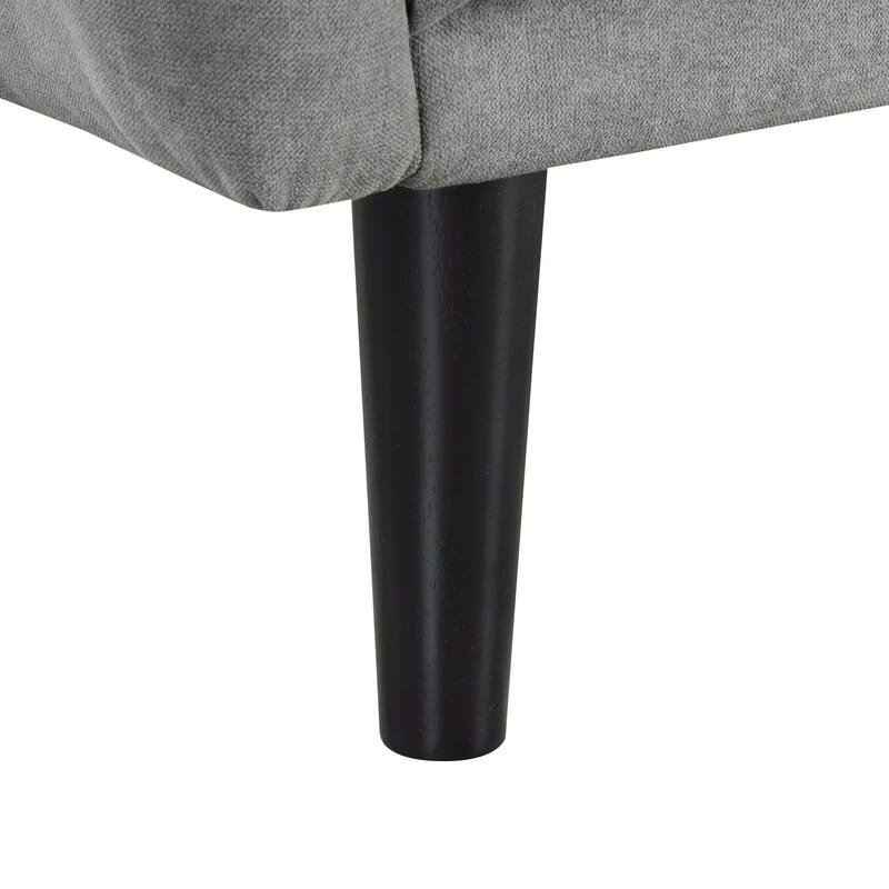 Furniture of America Raliles Modern Split Back Channel Fabric Futon Sofa with USB Ports