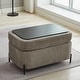 preview thumbnail 21 of 34, 30.3" Fabric Storage Ottoman，Upholstered Footrest with Adjustable Cover and Metal Legs