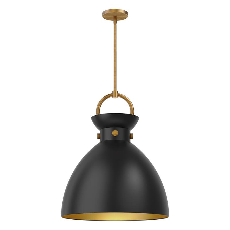 Alora Lighting PD411318 Waldo 18" Wide Pendant - Aged Gold / Matte Black