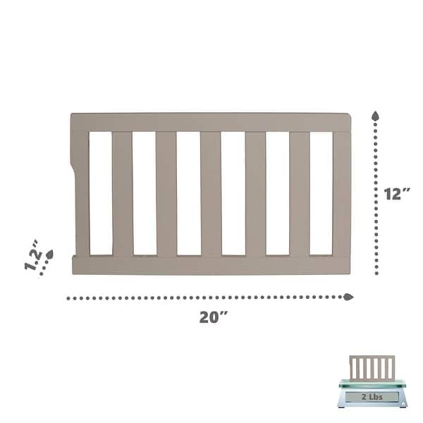 dimension image slide 2 of 9, Dream On Me Convertible Crib Toddler Guard Rail