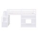 preview thumbnail 6 of 14, Twin Size Loft Bed Frame with Storage Staircase and Window, Playful Wooden Storage Bed Frame for Kids, Teens