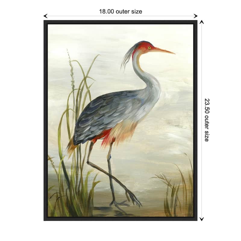 Canvas Art Framed 'Grey Heron' by Aimee Wilson