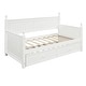 preview thumbnail 3 of 7, Twin Size Wood Daybed with Twin Size Trundle Wooden Upholstered Bed Frame for Lawn Living Room Bed Room Easy Assembly