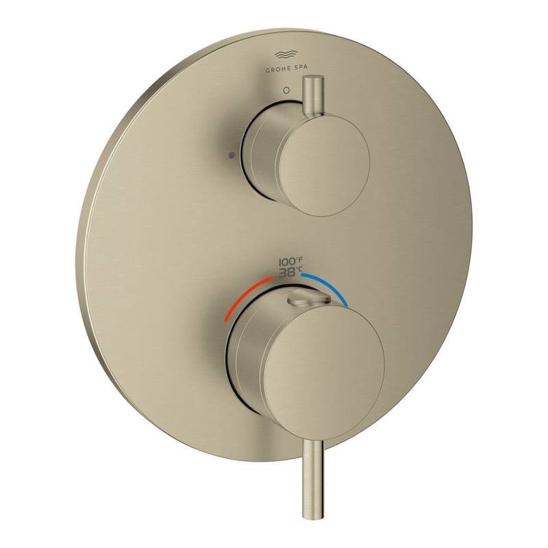 Grohe 24 361 Atrio New Two Function Thermostatic Valve Trim Only with - Brushed Nickel Infinity