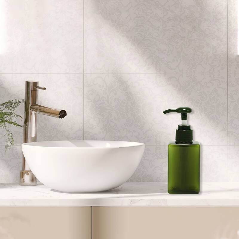 Square Simple Soap Pump Dispenser for Bathroom Laundry Rooms - Green - 100ml