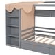 preview thumbnail 33 of 58, Twin Size House Bed with Two Drawers and Wardrobe