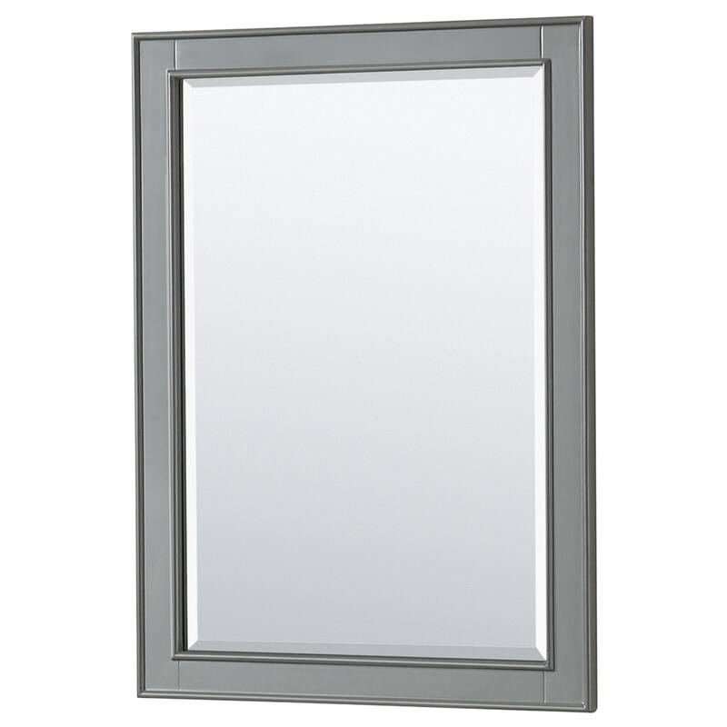 Deborah 30-inch Dark Gray Single Vanity, Square Sink, 24-inch Mirror