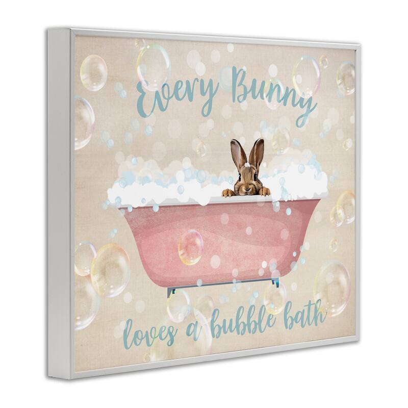 Stupell Every Bunny Loves Baths Framed Giclee Art Design By Susan Arnot