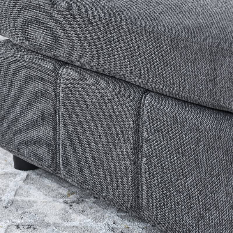 Modular Soft Cushions Sectionals Sofa LShaped Fabric Corner Couch w