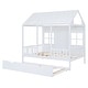preview thumbnail 6 of 12, Safety Guardrail Toddler Bed House Bed with Trundle, Full Size