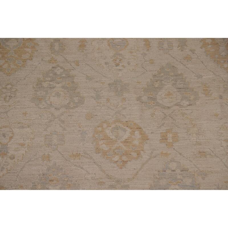 Floral Oushak Turkish Area Rug Hand-knotted Wool Carpet - 8'8"x 11'10"
