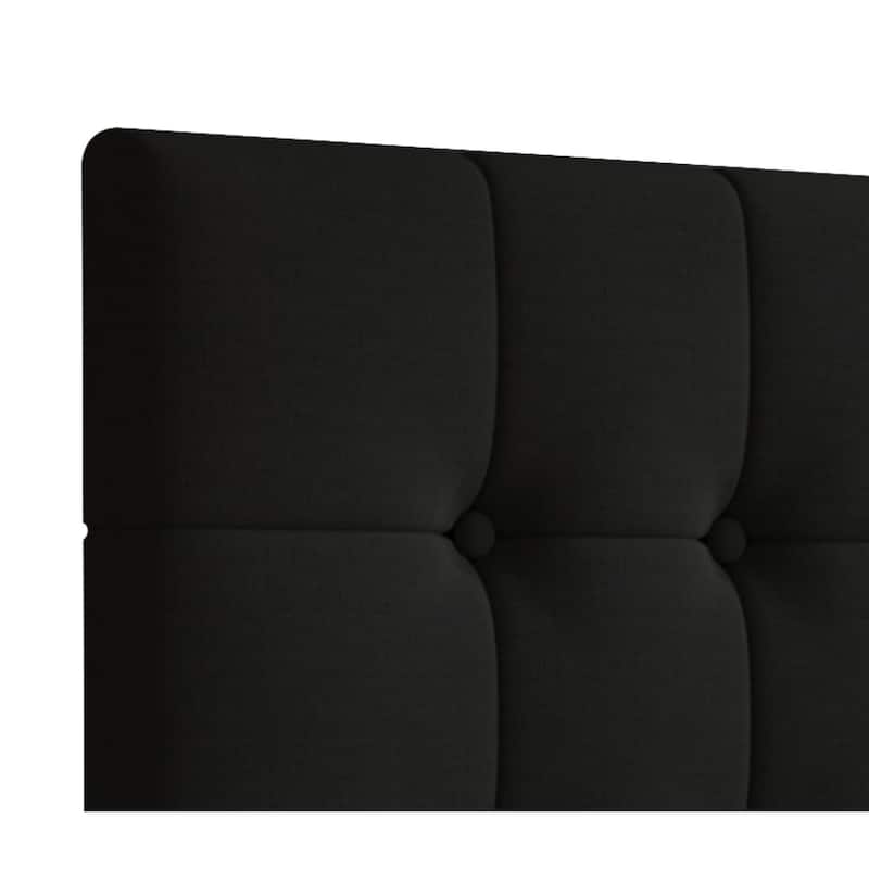 CraftPorch Linen Button Tufted Upholstered Adjustable Headboard