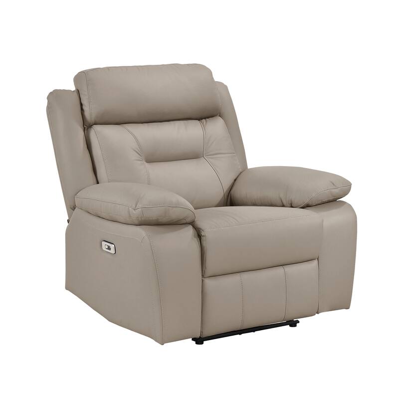 Garrey 40" Power Recliner - Tab Pull Motion, Removable Seat Back - Latte