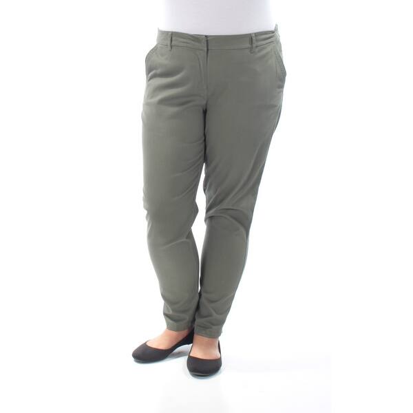 Shop Maison Jules Womens Green Cropped Pants Size 0 On Sale