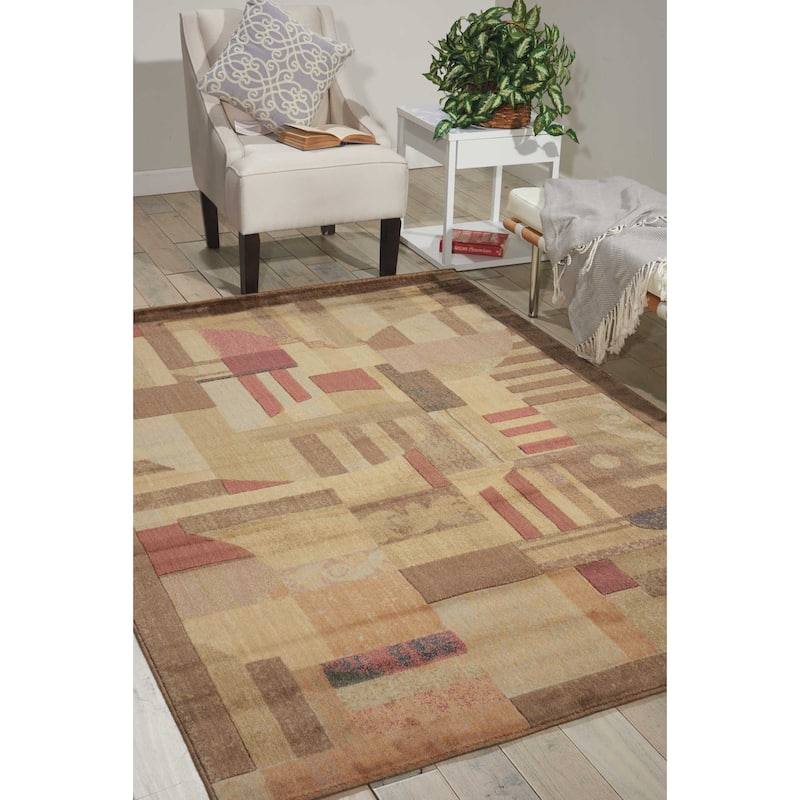 Nourison Somerset Contemporary Abstract Area Rug - 3'6" x 5'6" - Multi - Runner/Rectangle