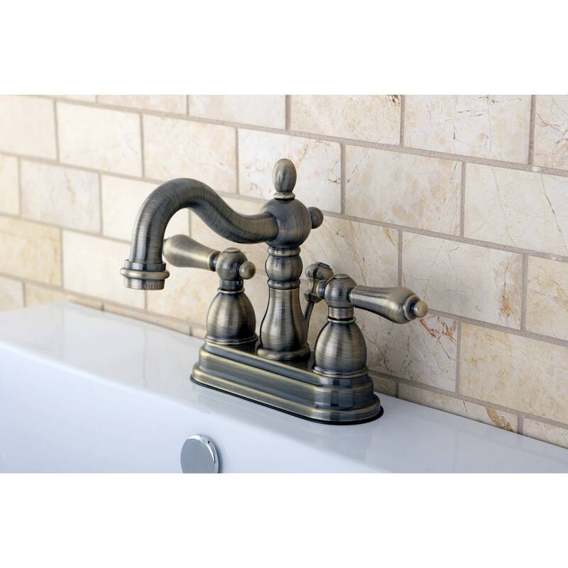 Heritage 4 in. Centerset Bathroom Faucet - Antique Brass