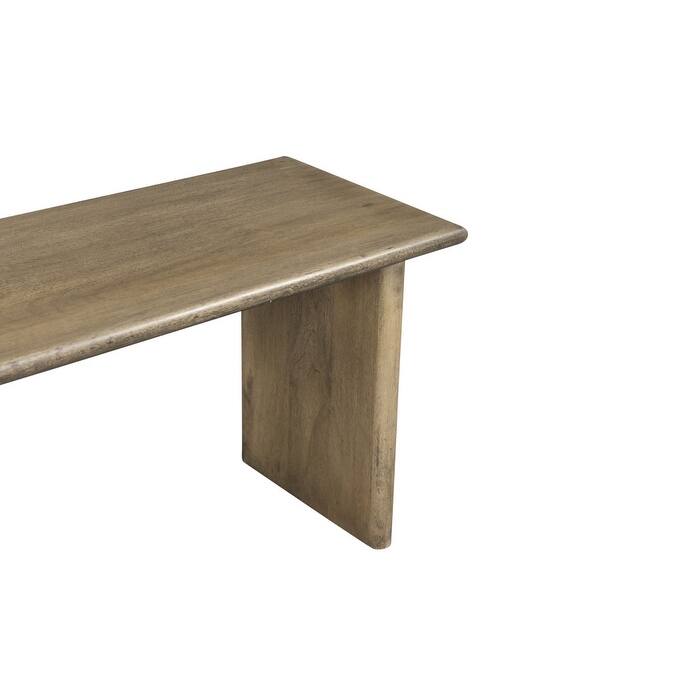 HomeRoots 55" Brown Solid Wood Dining Bench - 55' X '19' X '15