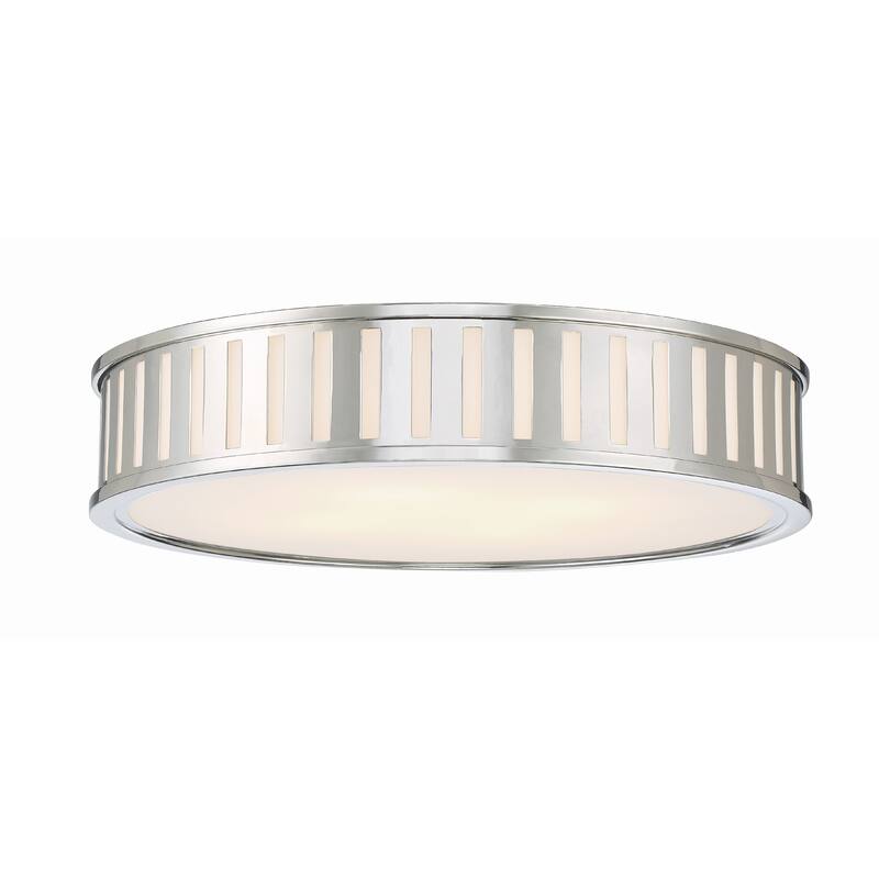 Kendal 4 Light Polished Nickel Ceiling Mount - 22.5"W x 5.25"H - 22.5"W x 5.25"H
