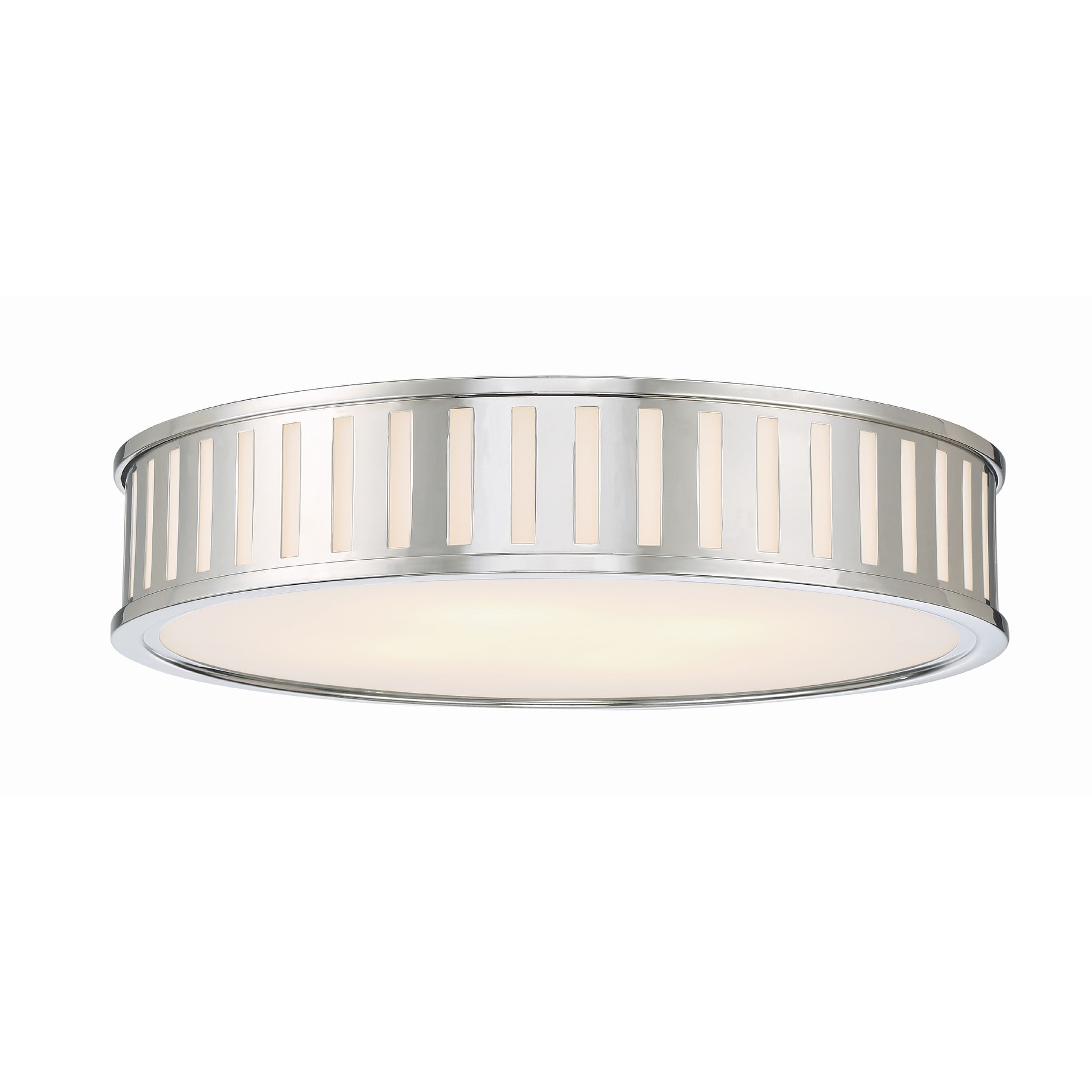 Kendal 4 Light Polished Nickel Ceiling Mount - 22.5"W x 5.25"H