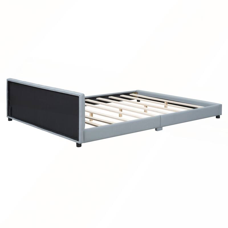 Queen Size and Twin XL Size Upholstered Platform Bed