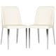 preview thumbnail 2 of 14, SAFAVIEH Baltic Metal Dining Chair Set of 2, Butter Cream, Modern - 22.5" x 17.8" x 34.8"