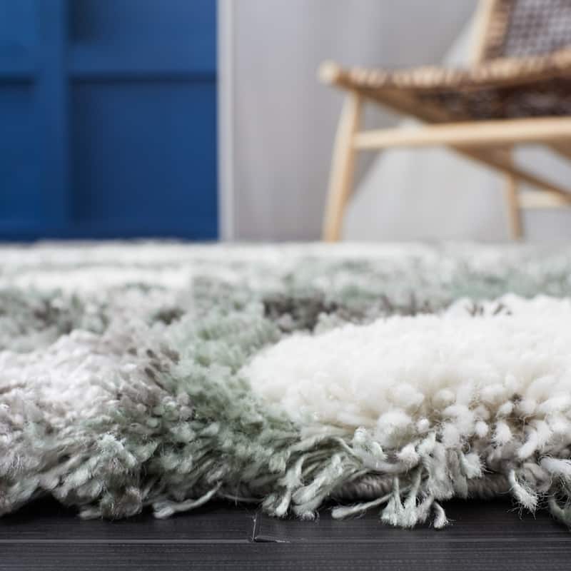 SAFAVIEH Horizon Shag Mukades Abstract 2.5-inch Thick Rug