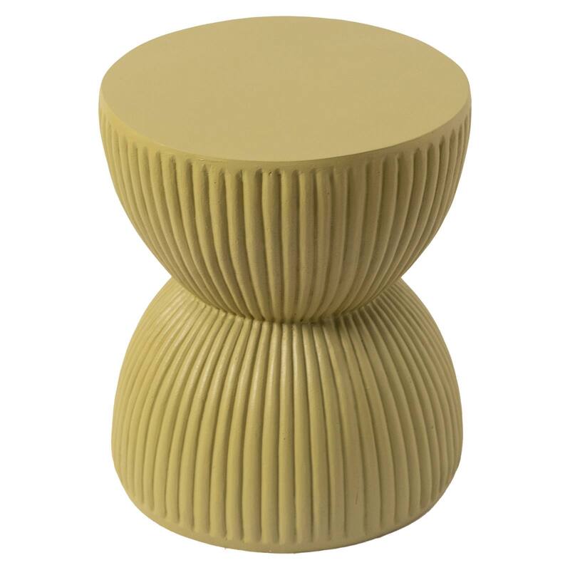 15" Wide Side Table in Painted Fiberstone with Hourglass Design Spire Collection