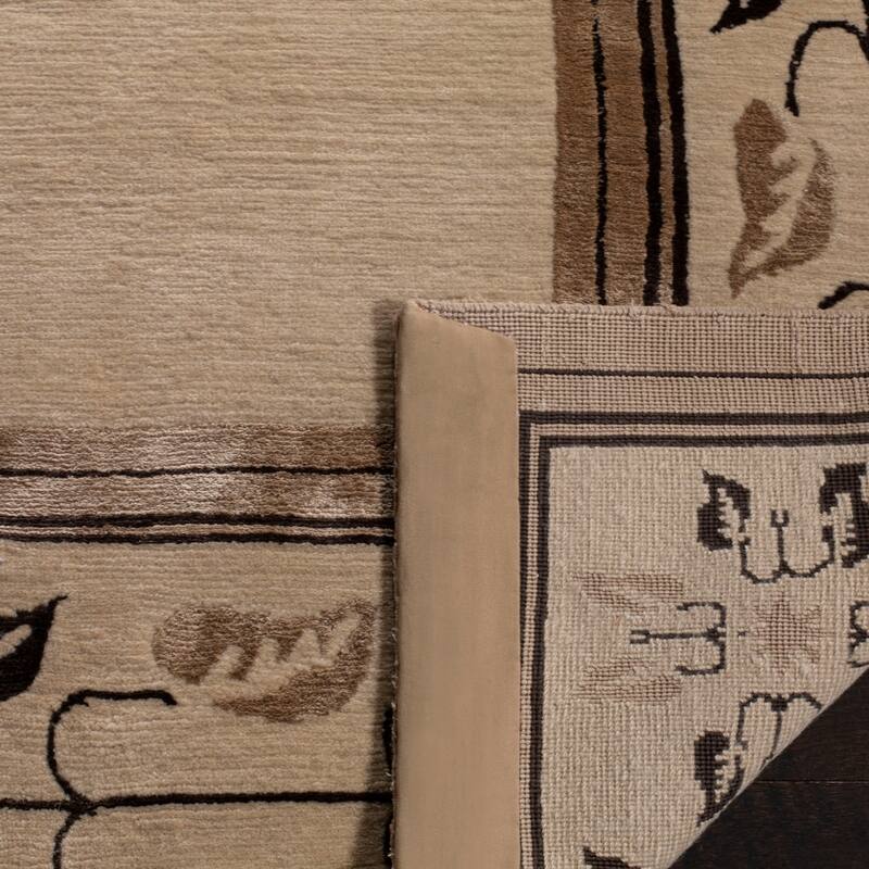 SAFAVIEH Couture Hand-knotted Fjorentina Border Silk/ Wool Rug
