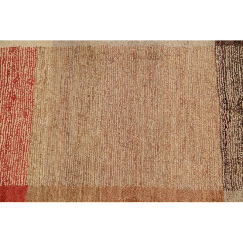 Hand Knotted Oriental 100% Wool Carpet Tribal All-Over Multi-Colored Gabbeh (kashkoli) Area Rug - 11' 8'' X 9' 2''