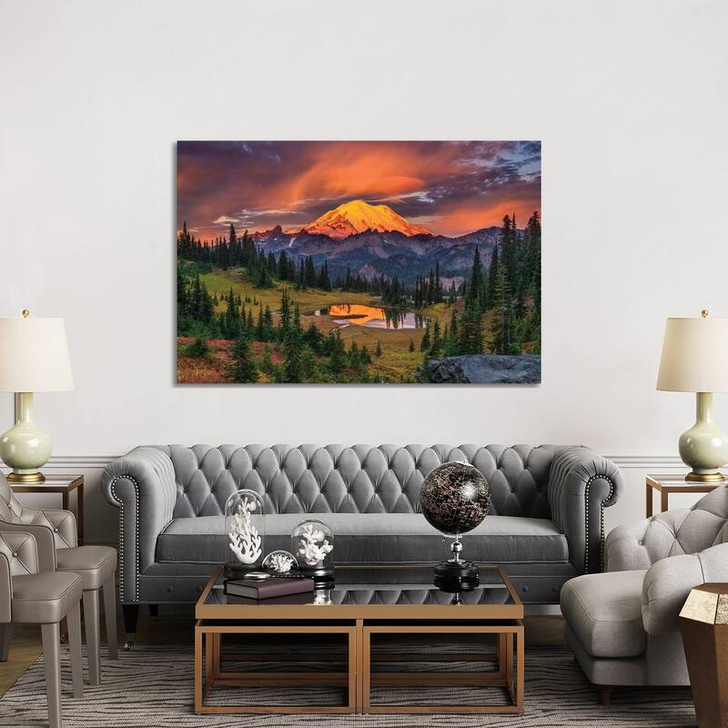 iCanvas "USA, Washington State, Mt. Rainier National Park at sunrise." by Jaynes Gallery Canvas Print
