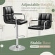 preview thumbnail 3 of 7, Furniwell Bar Stools Set of 2 Modern Height Adjustable Kitchen Swivel Barstool with Armrest