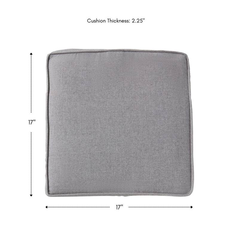 Sunbrella Indoor/ Outdoor 17-inch Square Corded Chair Pad (Set of 2)