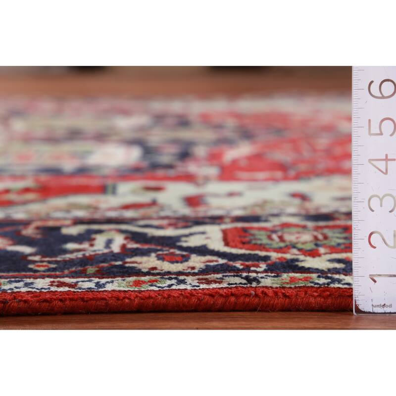 Hand Knotted Oriental 100% Wool Carpet Traditional Medallion Red Heriz (serapi) Area Rug - 10' 0'' X 7' 11''