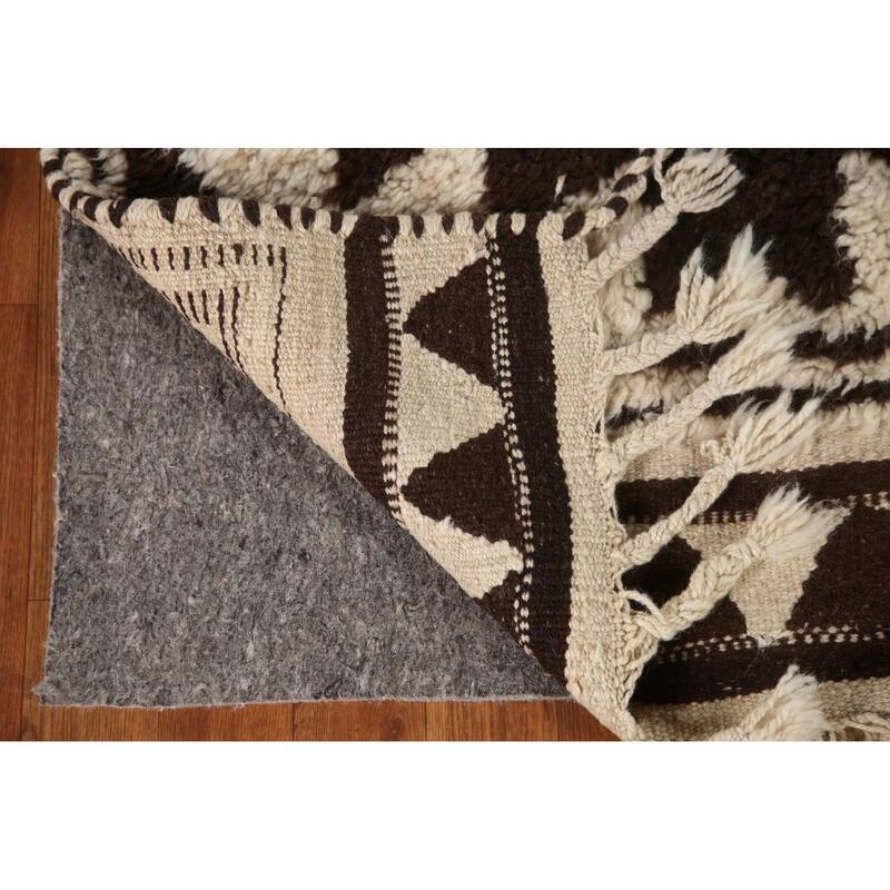 Natural Dye Kurdish Turkish Runner Rug Hand-knotted Wool Carpet - 3'4"x 11'4"