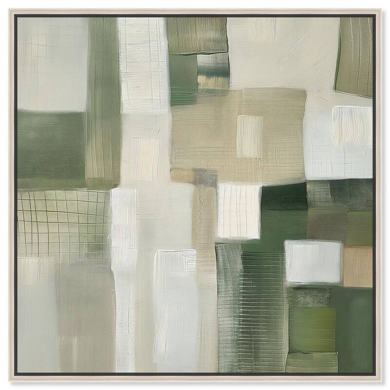 Pale Jade Green II Canvas by Art Remedy - Silver - 20" x 20"