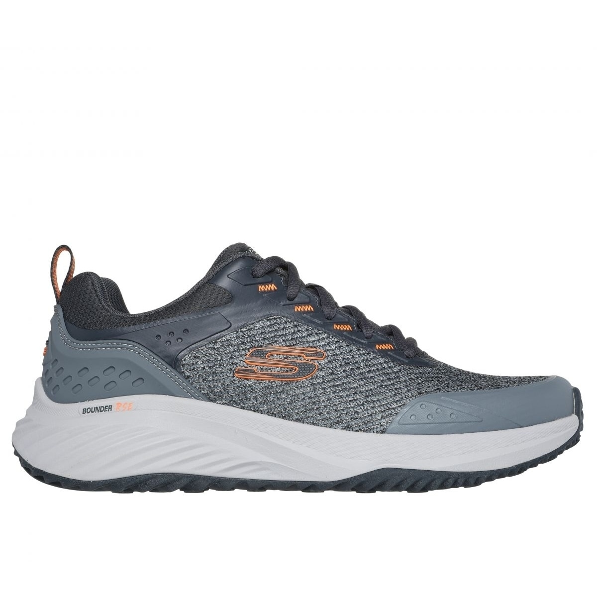 Skechers Mens Bounder Rse Hazlet Sneaker Grey/Orange