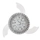 preview thumbnail 10 of 11, 36" Modern Retractable 3-Blade Chrome Crystal Ceiling Fan with Remote - 36 Inches
