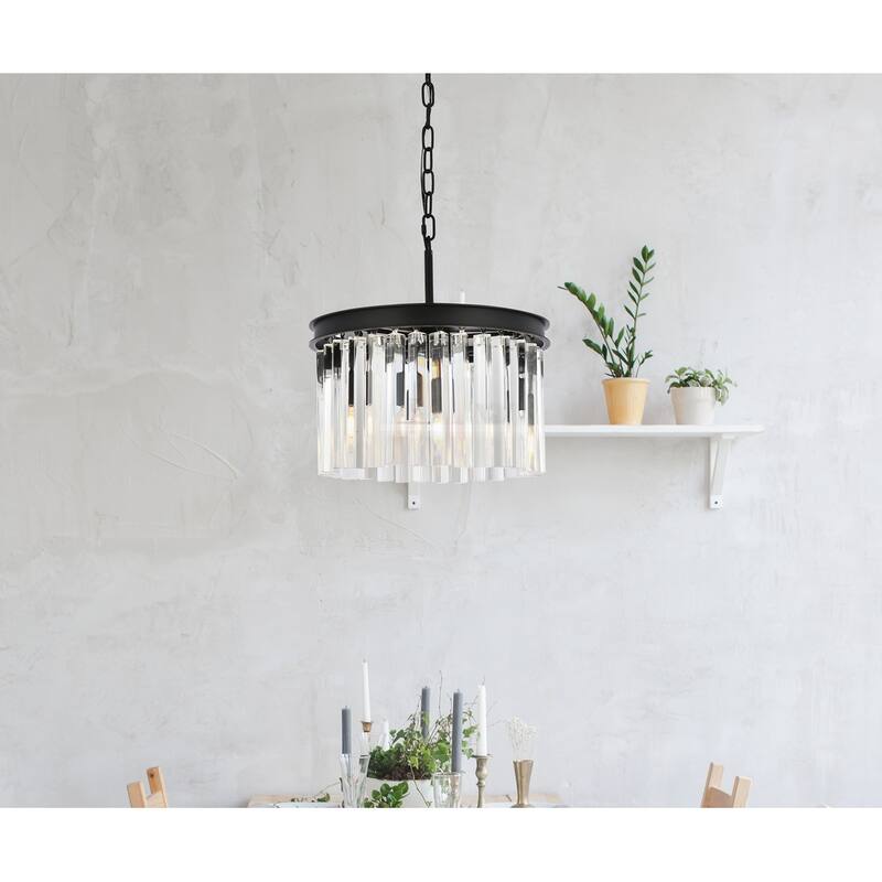 Royce Edge 3-Light Matte Black Pendant