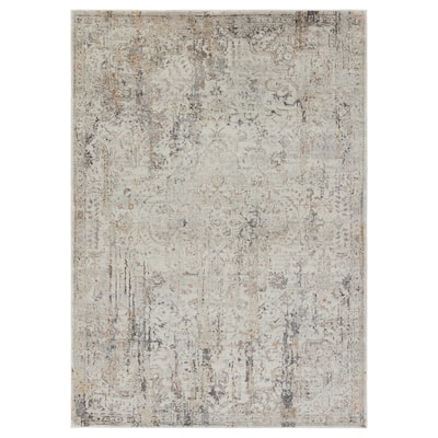 Firenze Abstract Light Gray/ Cream Area Rug