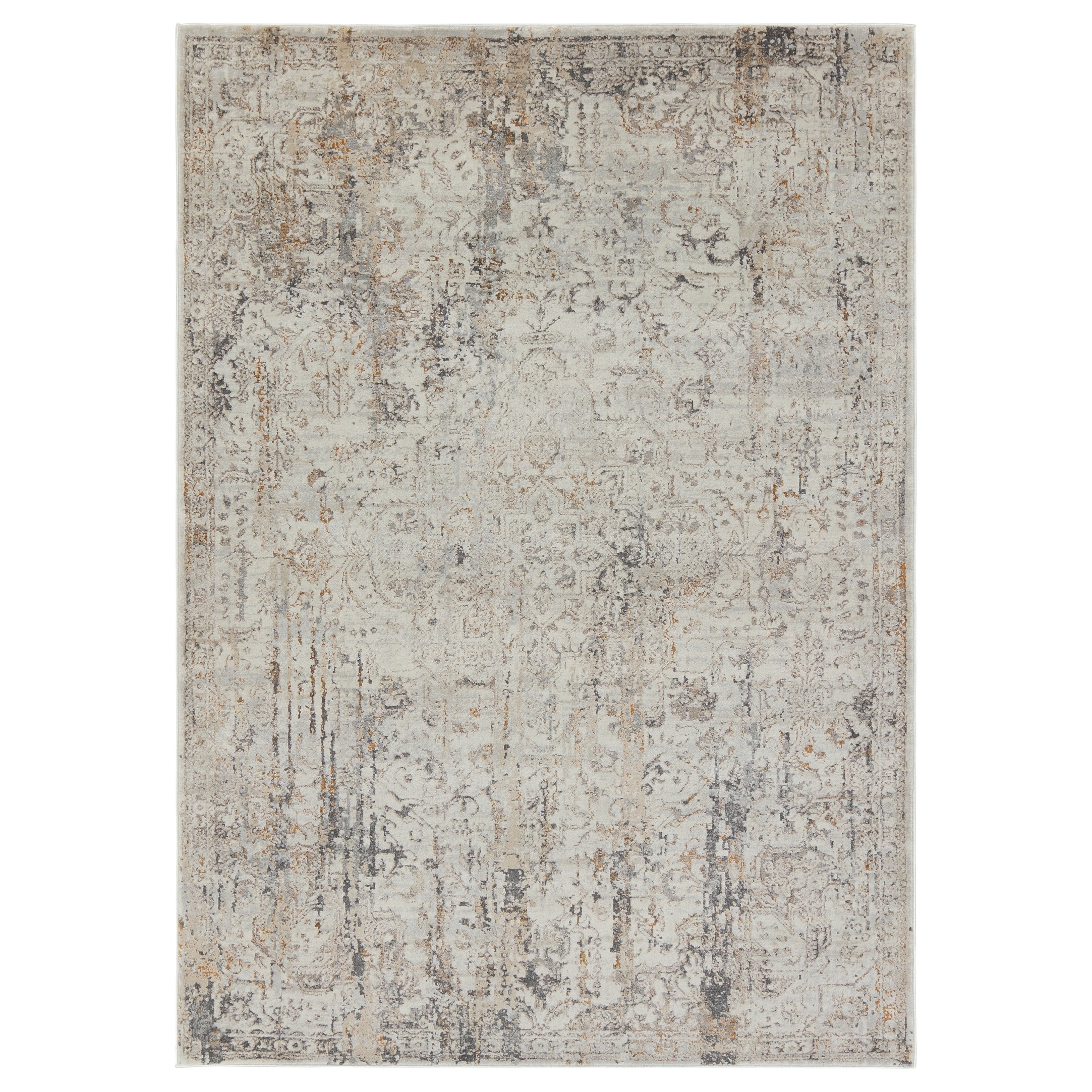 Firenze Abstract Light Gray/ Cream Area Rug