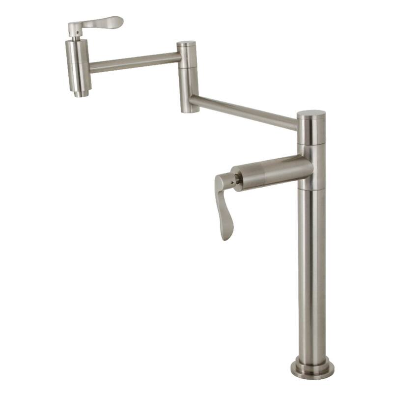Kingston Brass KS870.DFL NuWave 3 GPM Traditional Single Hole Pot - Brushed Nickel