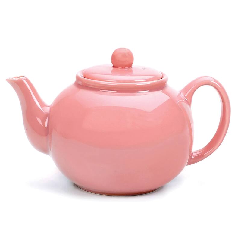 Stoneware Teapot - 42 oz - Pink