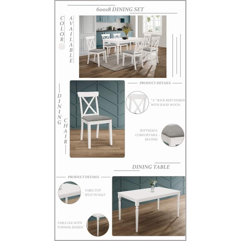 Beckley 7-pieces Dining Table and Chair