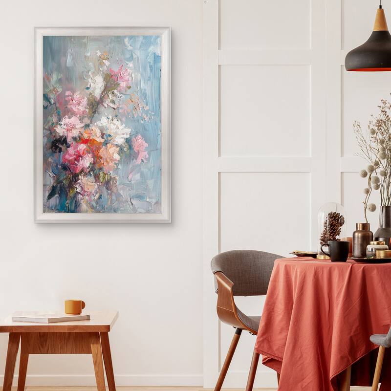 Masterpiece Art Gallery| Abstract Pink Bouquet by Petals Prints Design - Framed Canvas Art Print