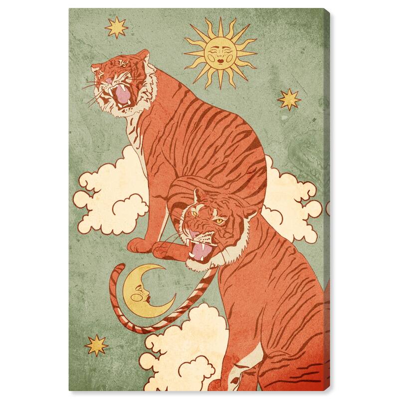 Wynwood Studio Canvas Animals Tigers for Justice Blue and Teal Modern & Contemporary Wall Art Canvas Print