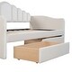 preview thumbnail 37 of 37, Velvet Twin Daybed with Storage Drawers and USB Ports, Upholstered Sofa Bed