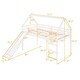 preview thumbnail 11 of 13, Twin Loft Bed with Integrated Slide and Guard Rails , Solid Pine Wood Construction for Durability and Safety