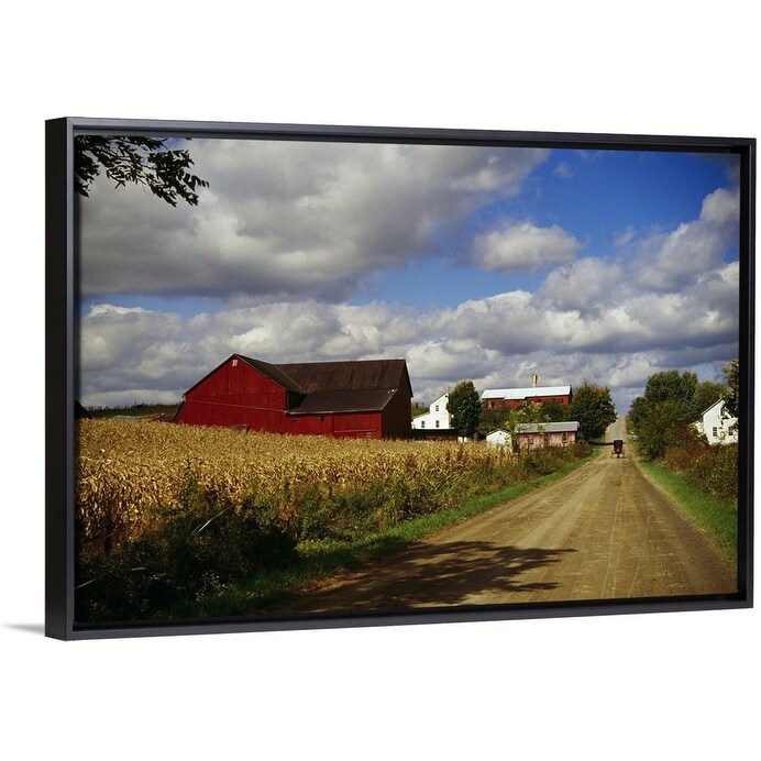 Shop Amish Farm Buildings And Corn Field Along Country Road Ohio